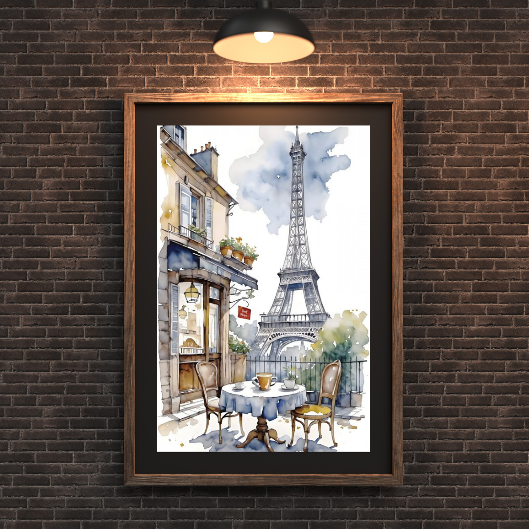 Balcony Breakfast in Paris | Luxury Wall Art Frame