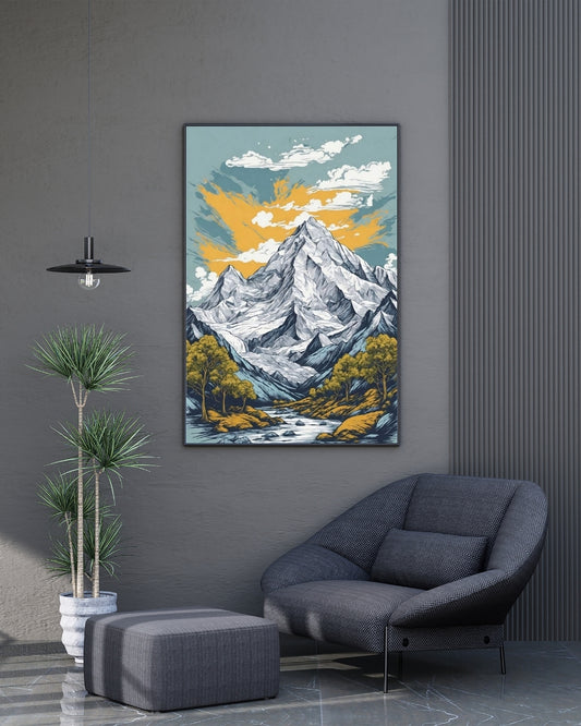 Mountain Painting | Wall Art Canvas print