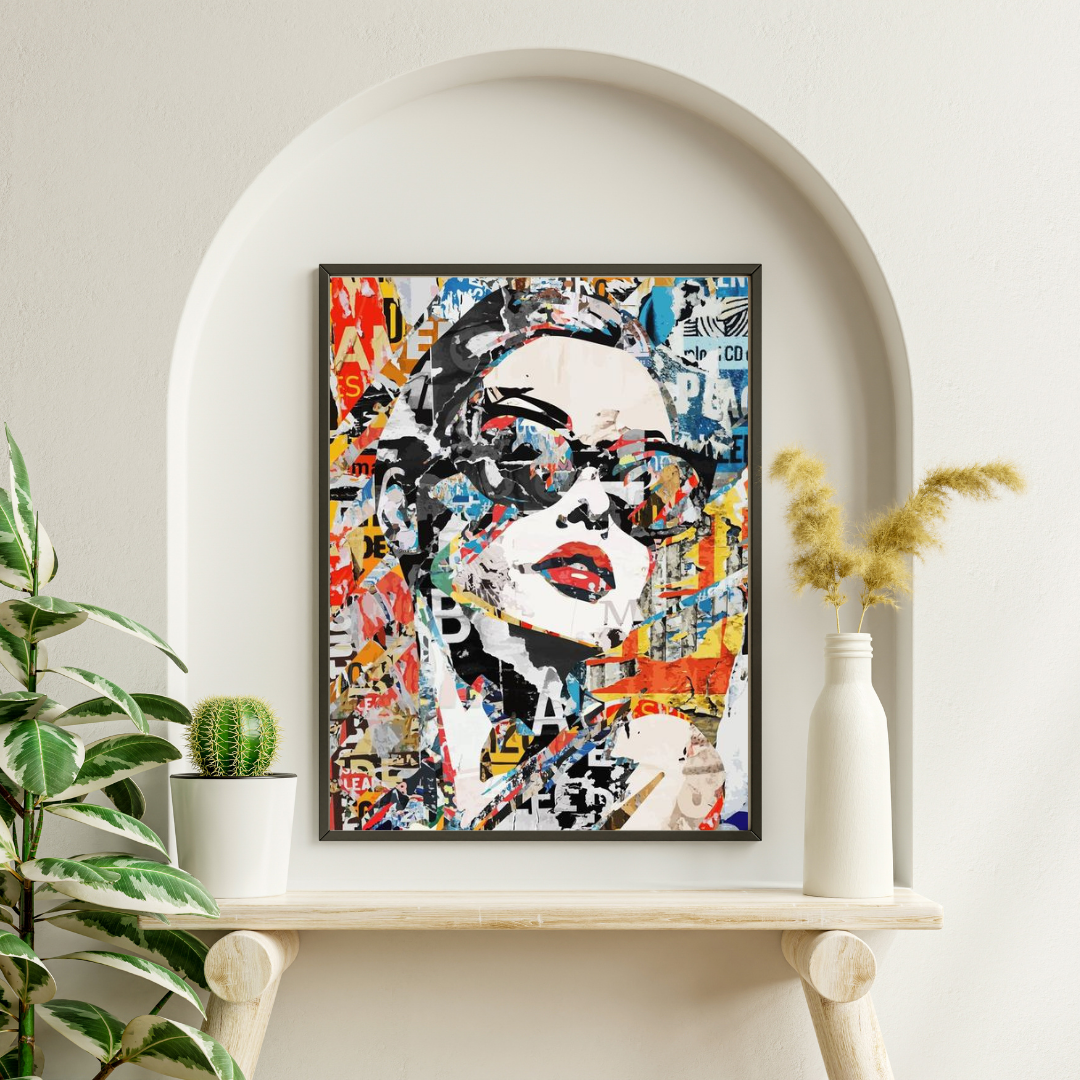 Girl Painting Abstract Art | Wall Art Design