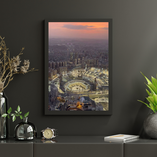 A Peaceful View of the Holy Ka'ba | Islamic Wall Decor Frame