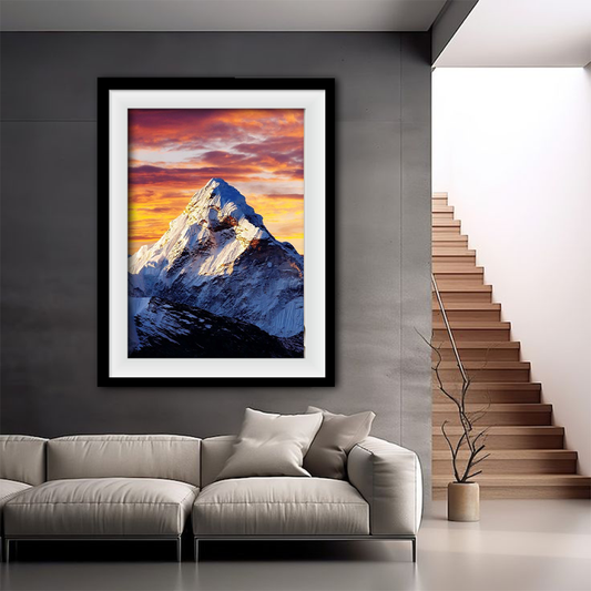 Golden Hour Mountain Peak | Nature Wall Art